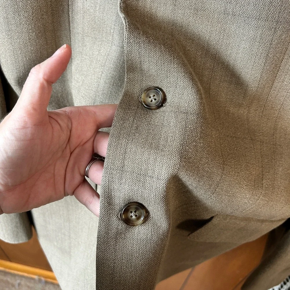 Ralph by Ralph Lauren Mens Blazer Tan Two Button‎ Classic Fit Business  Preppy